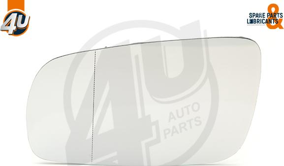 4U Autoparts 41516VV - Güzgü Şüşəsi, xarici güzgü furqanavto.az