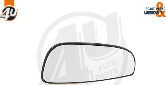 4U Autoparts 41580PU - Güzgü Şüşəsi, geniş bucaqlı güzgü furqanavto.az