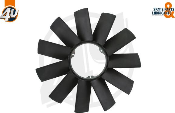 4U Autoparts 15032BW - Fan Təkəri, mühərrikin soyudulması furqanavto.az