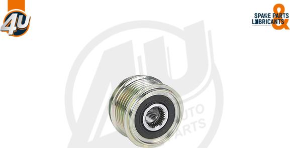 4U Autoparts 32604VV - Kasnak, alternator, sərbəst dönərli mufta furqanavto.az