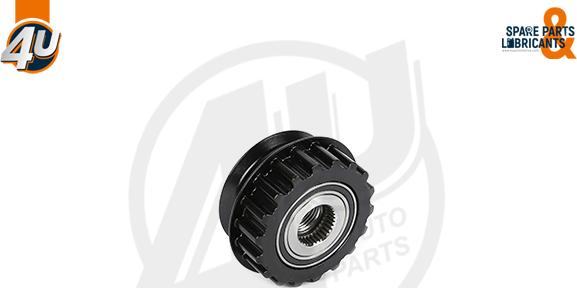 4U Autoparts 32616VV - Kasnak, alternator, sərbəst dönərli mufta furqanavto.az