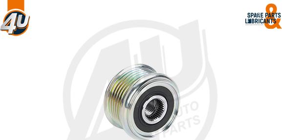 4U Autoparts 32613VV - Kasnak, alternator, sərbəst dönərli mufta www.furqanavto.az