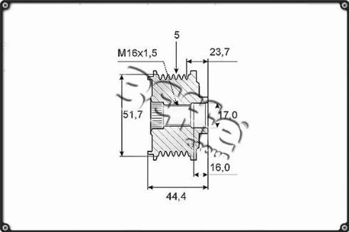 3Effe Group F0046G - Kasnak, alternator, sərbəst dönərli mufta furqanavto.az