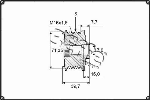 3Effe Group F0165G - Kasnak, alternator, sərbəst dönərli mufta furqanavto.az