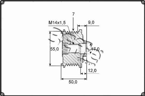 3Effe Group F0166G - Kasnak, alternator, sərbəst dönərli mufta furqanavto.az