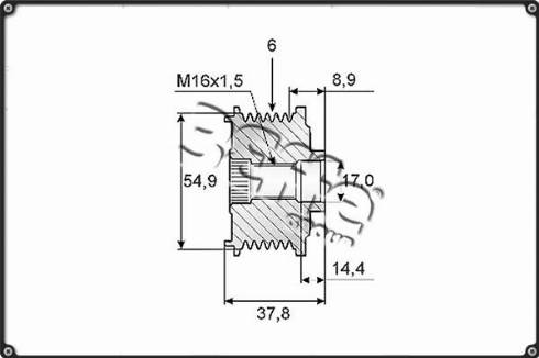 3Effe Group F0162G - Kasnak, alternator, sərbəst dönərli mufta furqanavto.az