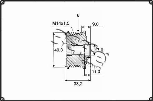 3Effe Group F0239G - Kasnak, alternator, sərbəst dönərli mufta furqanavto.az