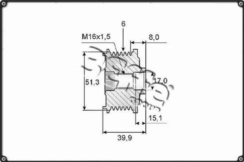 3Effe Group F0220G - Kasnak, alternator, sərbəst dönərli mufta furqanavto.az