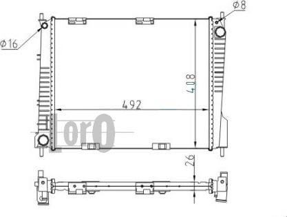 ABAKUS 042-017-0048 - Radiator, mühərrikin soyudulması furqanavto.az