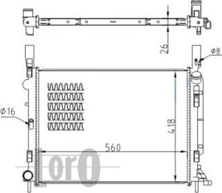 ABAKUS 042-017-0060-B - Radiator, mühərrikin soyudulması furqanavto.az