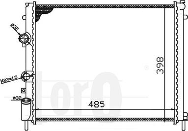 ABAKUS 042-017-0004-X - Radiator, mühərrikin soyudulması furqanavto.az