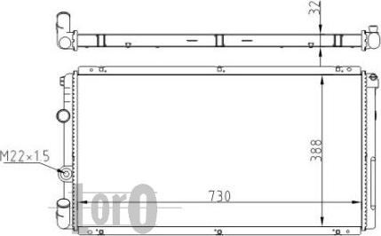 ABAKUS 042-017-0024 - Radiator, mühərrikin soyudulması furqanavto.az