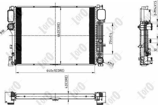 ABAKUS 054-017-0056-B - Radiator, mühərrikin soyudulması furqanavto.az