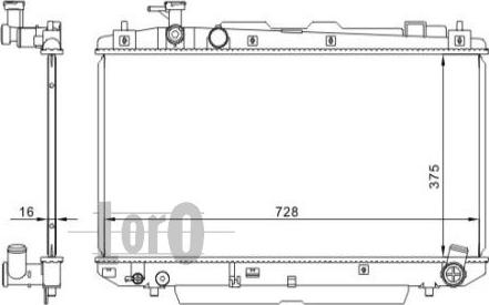 ABAKUS 051-017-0026 - Radiator, mühərrikin soyudulması furqanavto.az