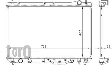 ABAKUS 051-017-0022 - Radiator, mühərrikin soyudulması furqanavto.az