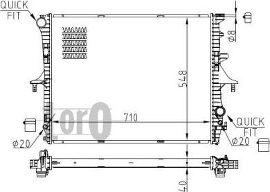 ABAKUS 053-017-0071-B - Radiator, mühərrikin soyudulması furqanavto.az