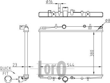 ABAKUS 009-017-0055 - Radiator, mühərrikin soyudulması furqanavto.az