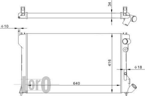 ABAKUS 009-017-0014 - Radiator, mühərrikin soyudulması furqanavto.az