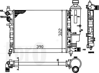 ABAKUS 009-017-0036 - Radiator, mühərrikin soyudulması furqanavto.az