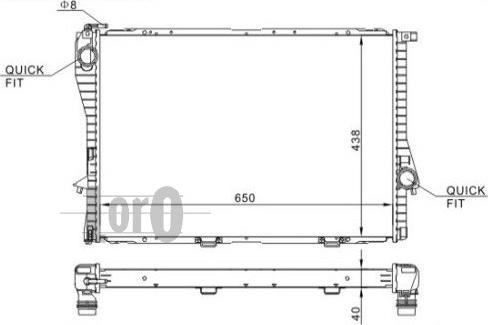 ABAKUS 004-017-0007 - Radiator, mühərrikin soyudulması furqanavto.az