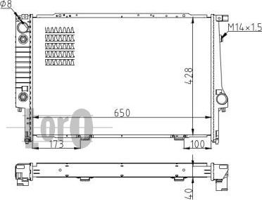 ABAKUS 004-017-0034-B - Radiator, mühərrikin soyudulması furqanavto.az