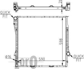 ABAKUS 004-017-0025 - Radiator, mühərrikin soyudulması furqanavto.az