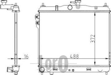 ABAKUS 019-017-0015 - Radiator, mühərrikin soyudulması furqanavto.az