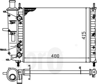 ABAKUS 016-017-0009 - Radiator, mühərrikin soyudulması furqanavto.az