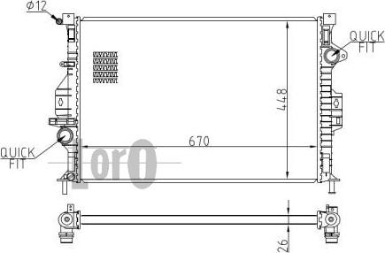 ABAKUS 017-017-0050-B - Radiator, mühərrikin soyudulması furqanavto.az