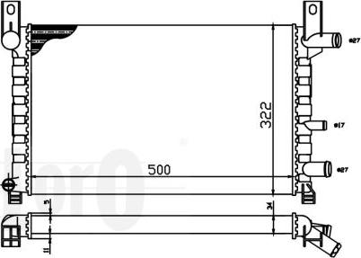 ABAKUS 017-017-0011 - Radiator, mühərrikin soyudulması furqanavto.az