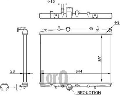 ABAKUS 038-017-0002 - Radiator, mühərrikin soyudulması furqanavto.az