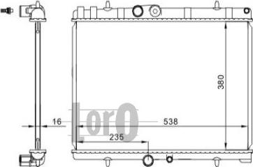 ABAKUS 038-017-0015 - Radiator, mühərrikin soyudulması furqanavto.az