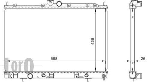 ABAKUS 033-017-0002 - Radiator, mühərrikin soyudulması furqanavto.az