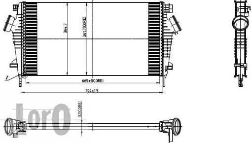 ABAKUS 037-018-0005 - Intercooler, şarj cihazı furqanavto.az