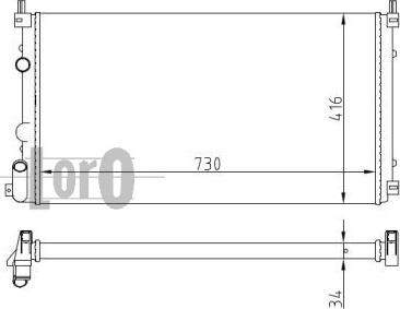 ABAKUS 037-017-0064 - Radiator, mühərrikin soyudulması furqanavto.az