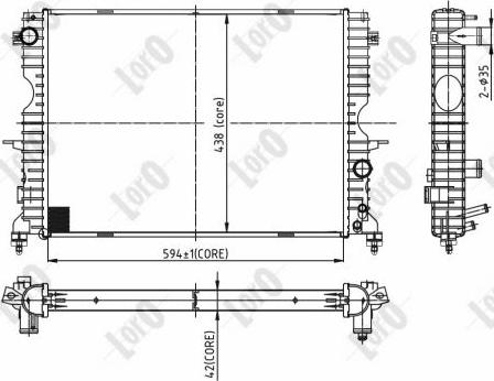 ABAKUS 027-017-0002-B - Radiator, mühərrikin soyudulması furqanavto.az