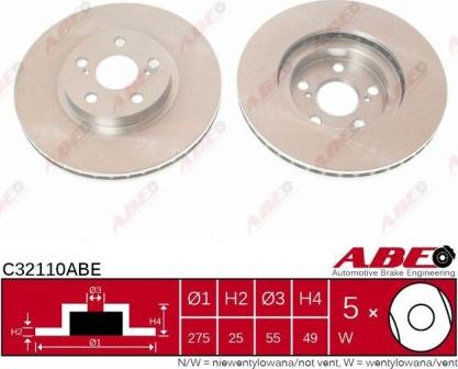 ABE C32110ABE - Əyləc Diski furqanavto.az