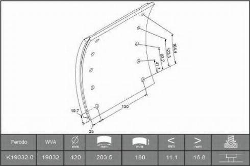 ABEX B28709276 - Əyləc astar dəsti, baraban əyləci furqanavto.az