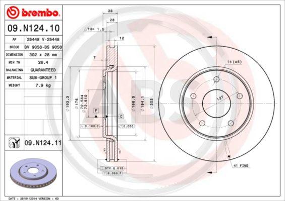 A.B.S. 09.N124.11 - Əyləc Diski furqanavto.az