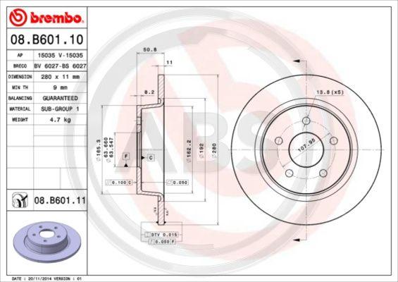 A.B.S. 08.B601.11 - Əyləc Diski furqanavto.az