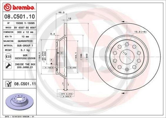 A.B.S. 08.C501.11 - Əyləc Diski furqanavto.az