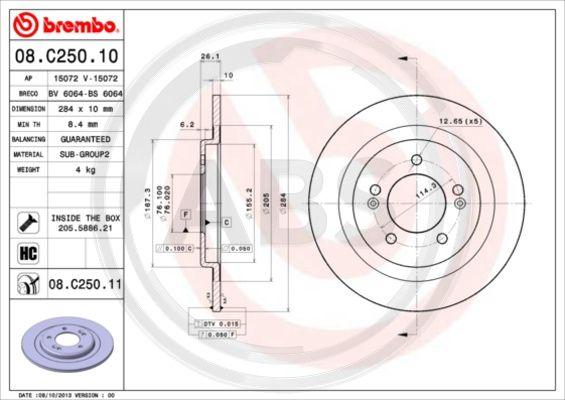 A.B.S. 08.C250.11 - Əyləc Diski furqanavto.az