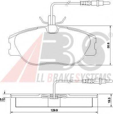 A.B.S. 36899 OE - Əyləc altlığı dəsti, əyləc diski furqanavto.az