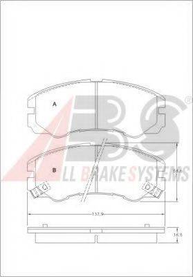 A.B.S. 36793 OE - Əyləc altlığı dəsti, əyləc diski furqanavto.az