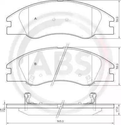 Parts-Mall PKB-028 - Əyləc altlığı dəsti, əyləc diski furqanavto.az