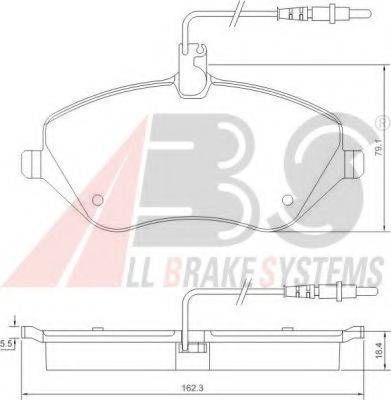 A.B.S. 37431 OE - Əyləc altlığı dəsti, əyləc diski furqanavto.az