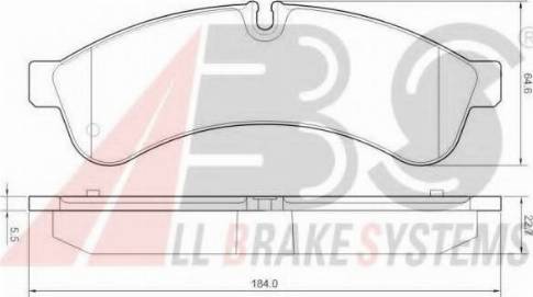 A.B.S. 37681 OE - Əyləc altlığı dəsti, əyləc diski furqanavto.az