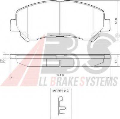 A.B.S. 37625 OE - Əyləc altlığı dəsti, əyləc diski furqanavto.az