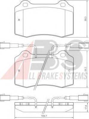 A.B.S. 37041 OE - Əyləc altlığı dəsti, əyləc diski furqanavto.az