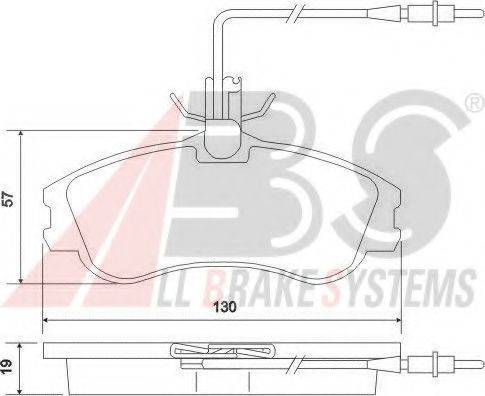 A.B.S. 37016 OE - Əyləc altlığı dəsti, əyləc diski furqanavto.az